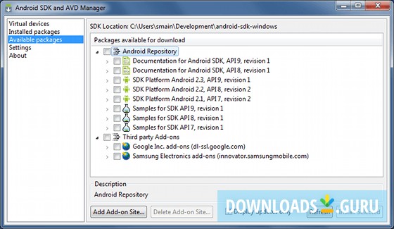 android sdk download for windows 10