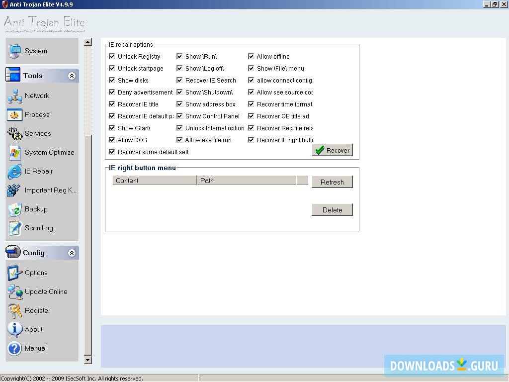 Internet Explorer repair
