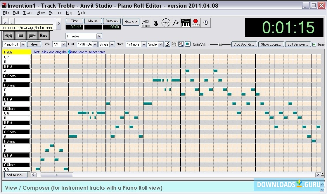 Piano Roll Editor