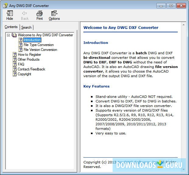 Any DWG DXF Converter