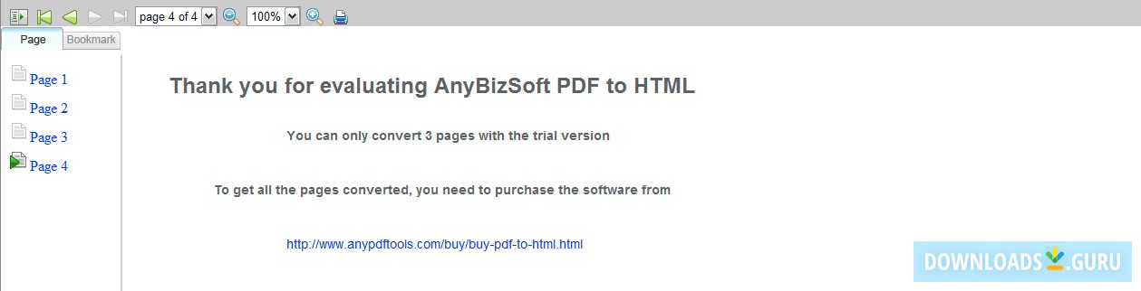 AnyBizSoft PDF to HTML