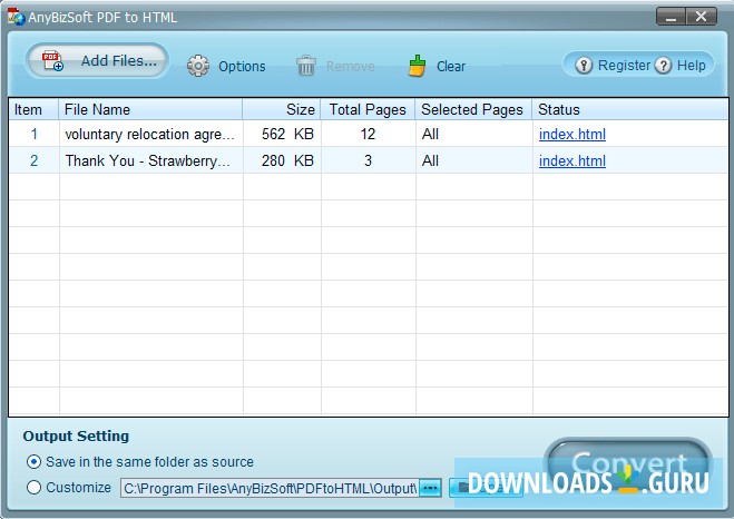 AnyBizSoft PDF to HTML