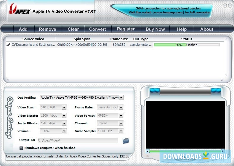 Apex Apple TV Video Converter