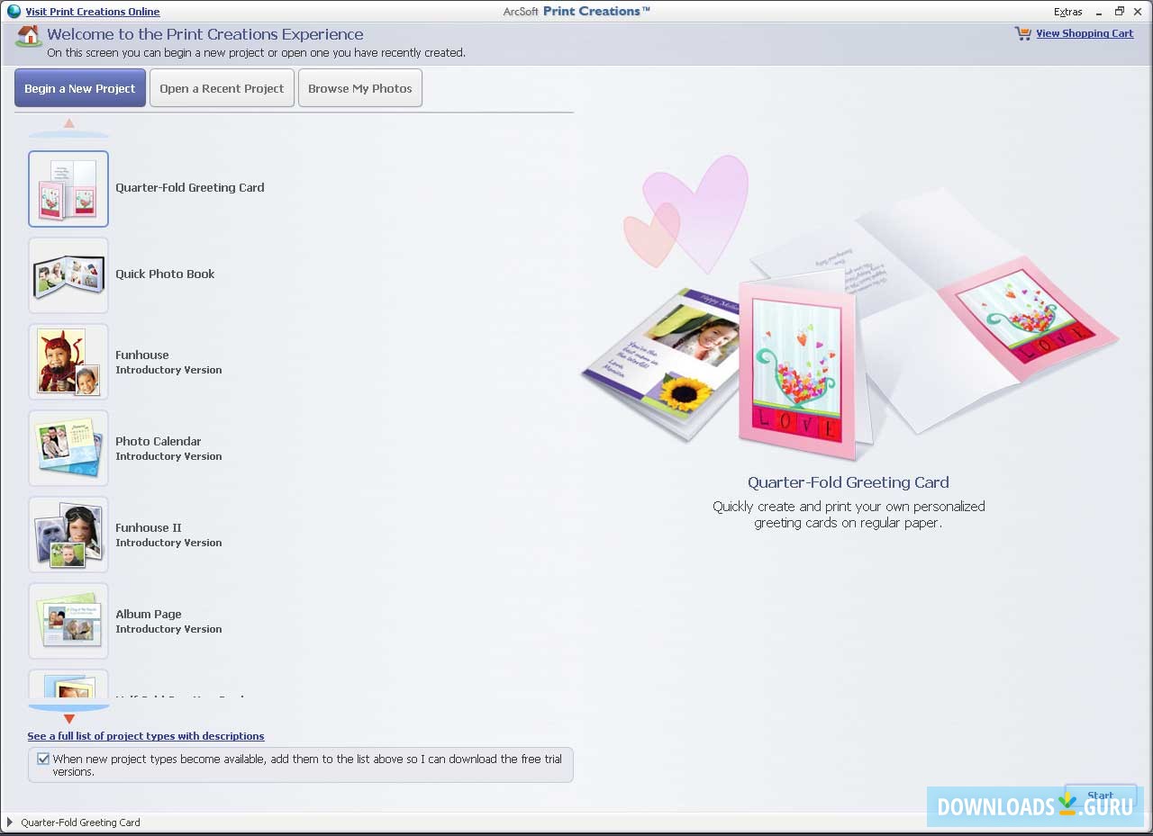 Quarter-Fold Greeting Card