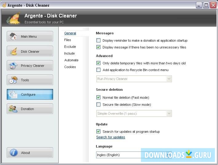 Argente - Disk Cleaner