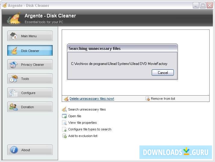 Argente - Disk Cleaner
