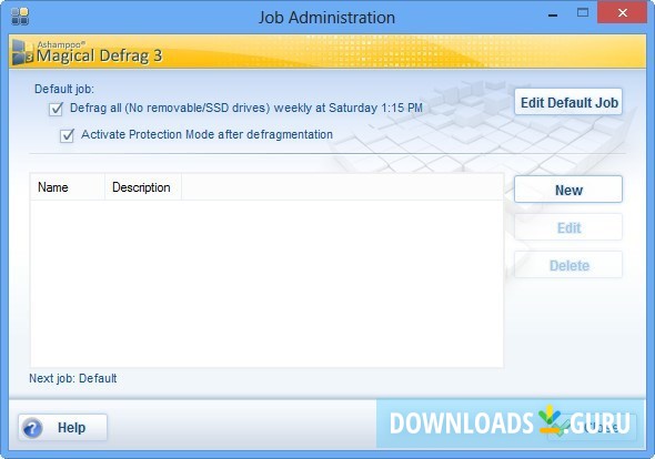 Job Administration Window