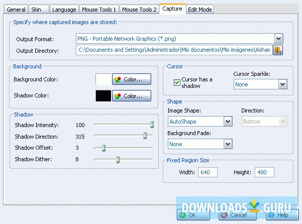 Capture configuration