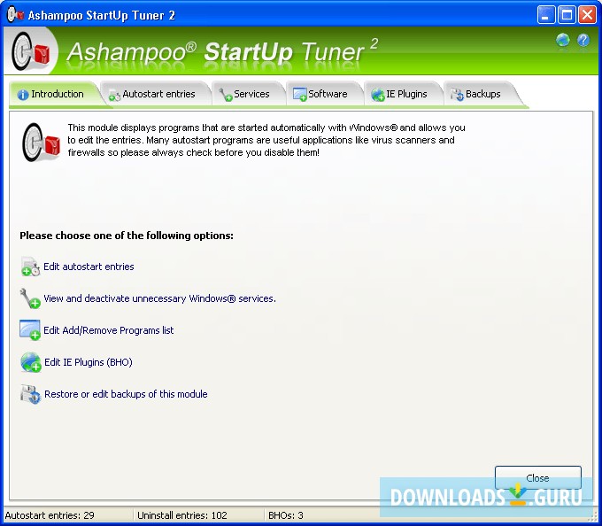 Ashampoo StartUp Tuner