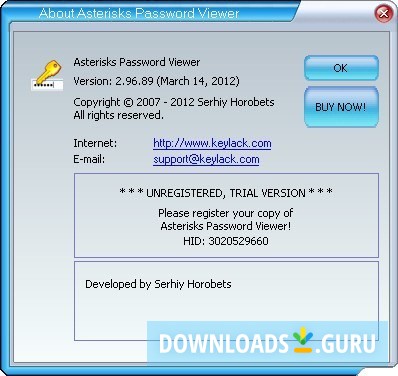 Asterisks Password Viewer