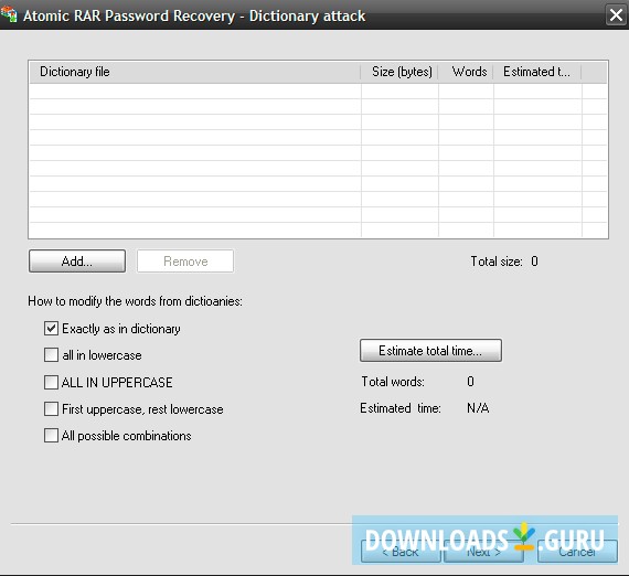 Atomic RAR Password Recovery
