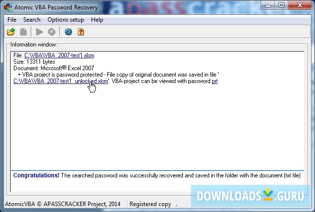 Atomic VBA Password Recovery