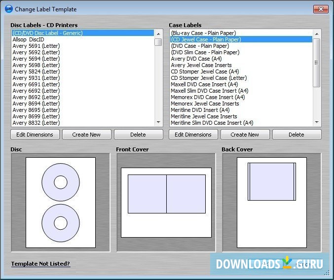 Label Template Selector