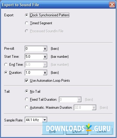 Export to Sound File