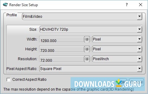 Render Size Setup