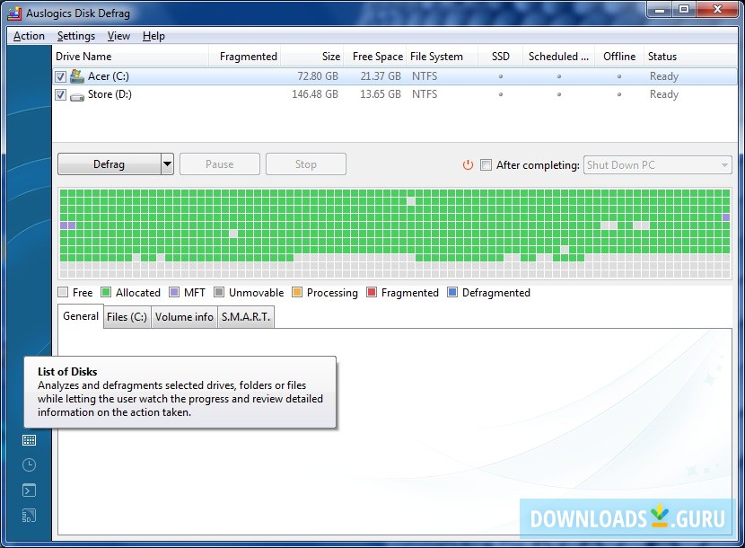 download auslogics disk defrag