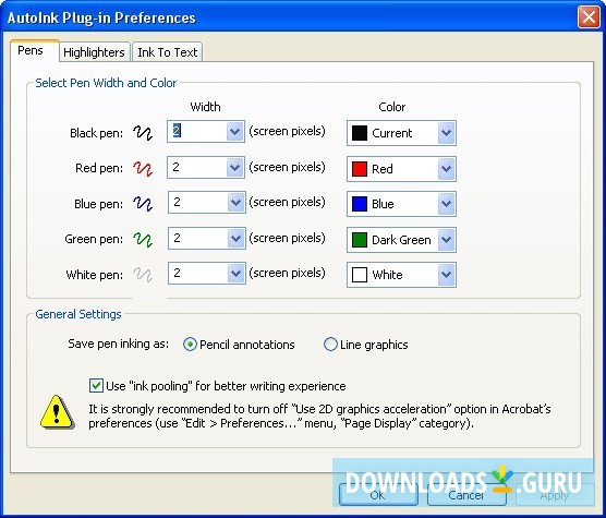 AutoInk Plug-In for Adobe Acrobat