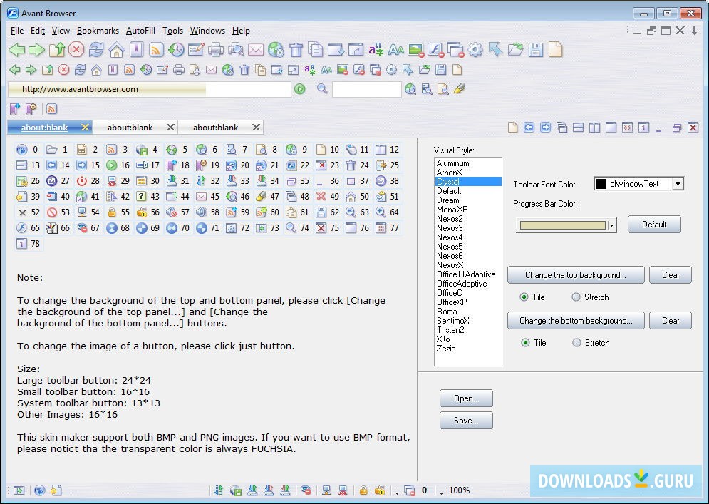 Avant Browser Skins Maker