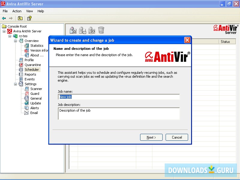 New job wizard window