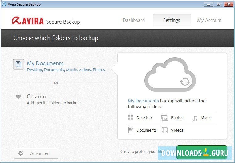 Avira Secure Backup