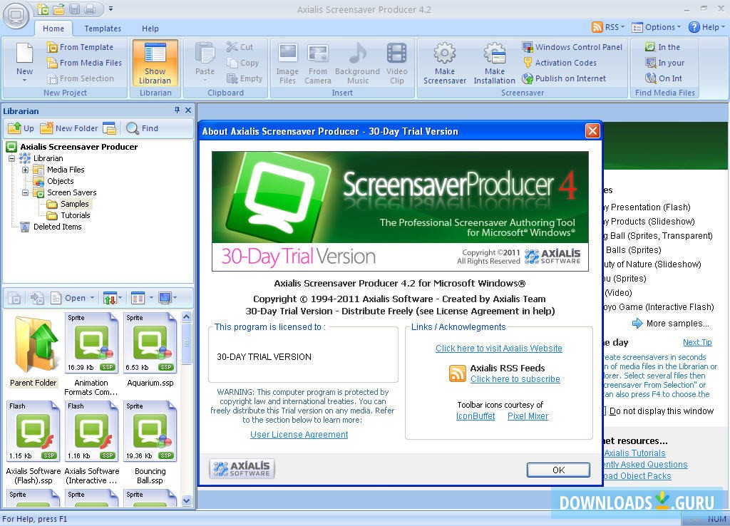 Axialis Professional Screen Saver Producer