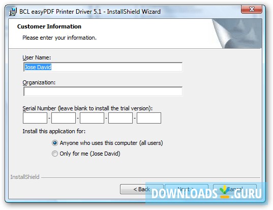 In Trial Version Setup don't enter serial number.