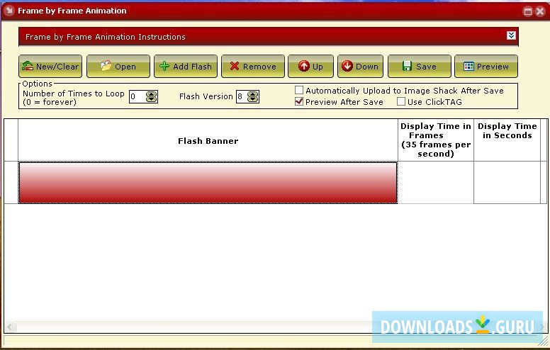 Frame by frame animation