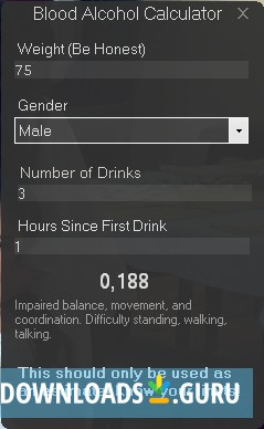 Alcohol Calculator
