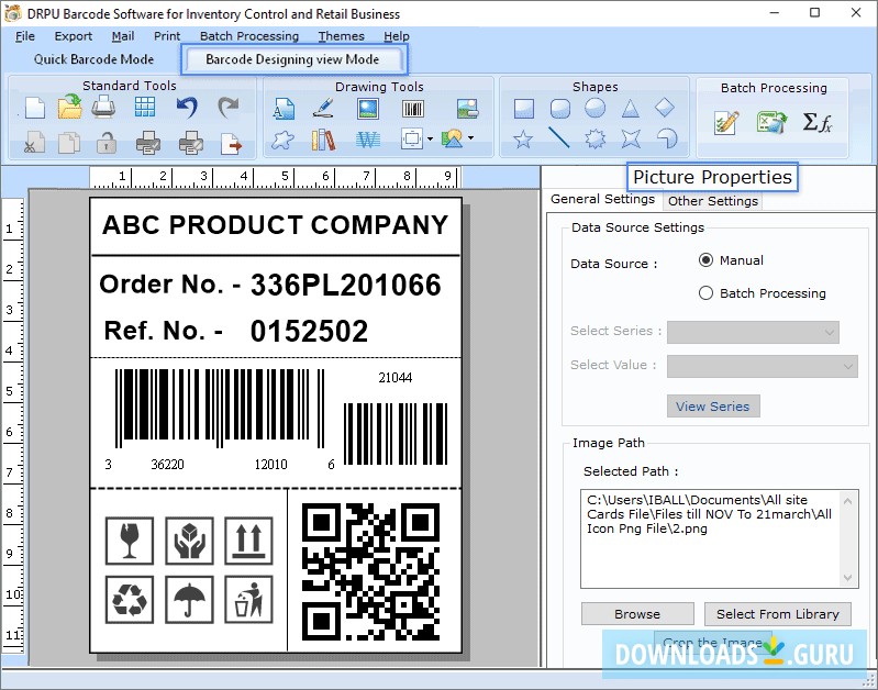 Barcode Generator for Inventory Control