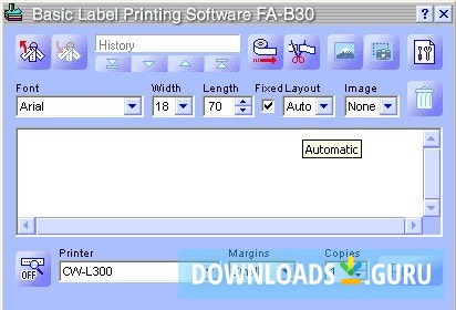 Basic Label Printing Software FA-B30