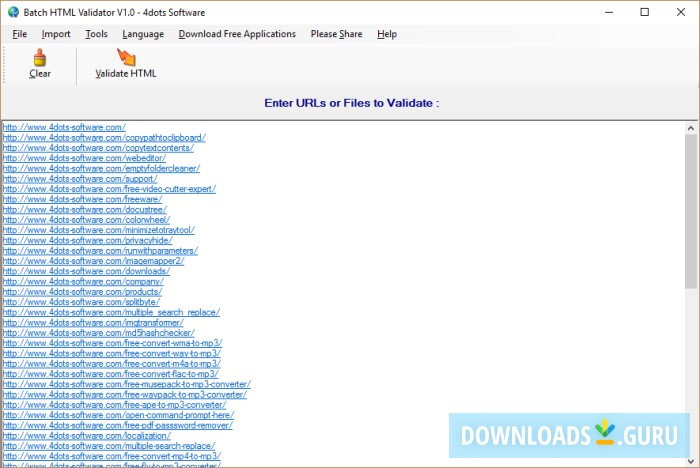 Batch HTML Validator