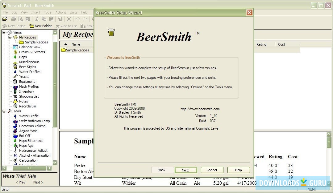 beersmith scale recipe