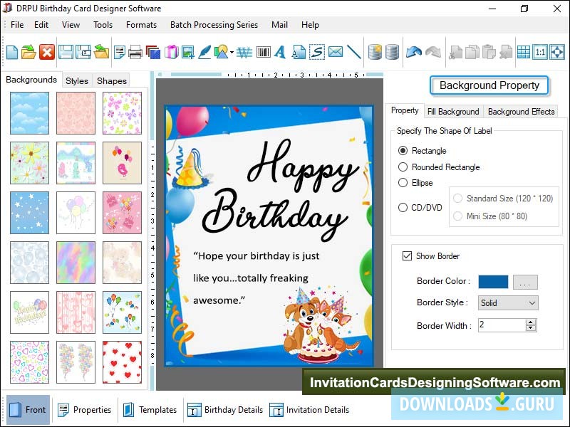 Birthday Cards Designing Software