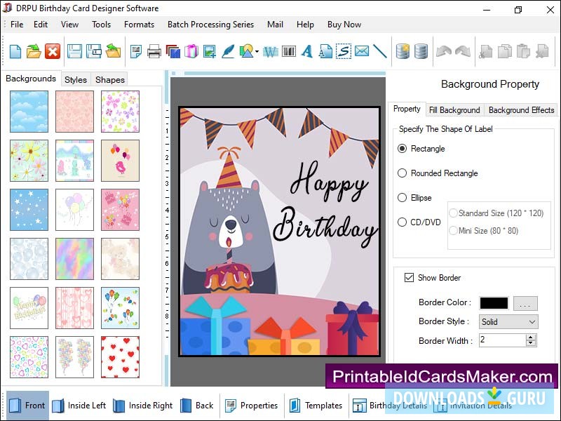 Birthday Cards Maker Software