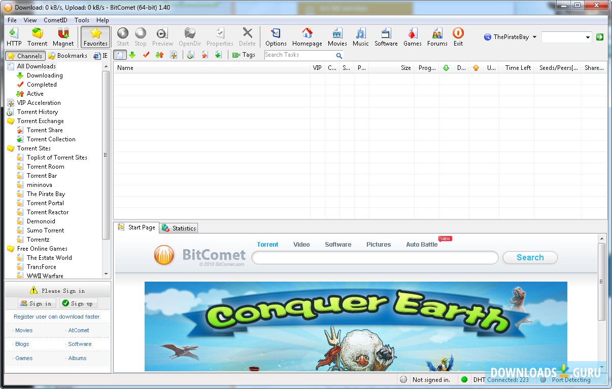 download the new for windows BitComet 2.03