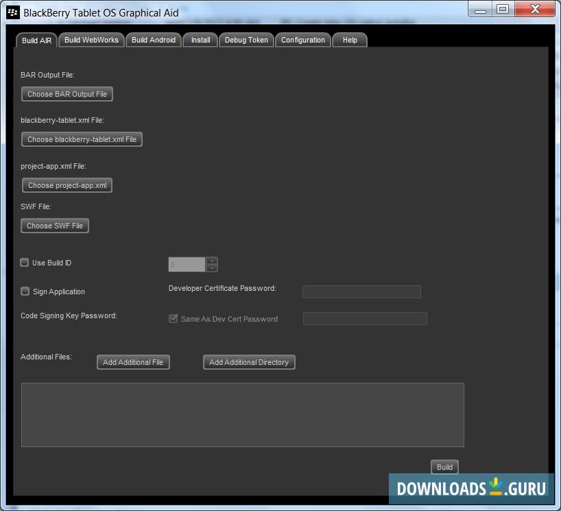 BlackBerry Tablet OS Graphical Aid