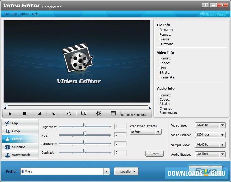 BlazeVideo Video Editor