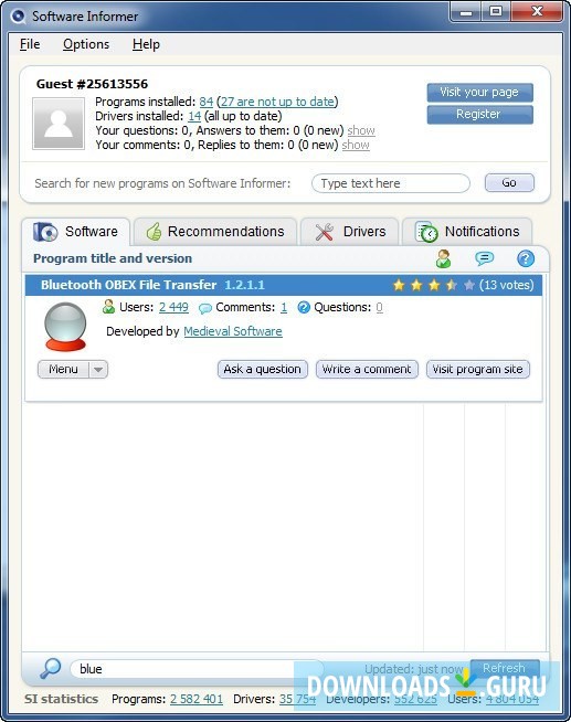 Bluetooth OBEX File Transfer