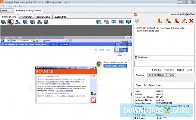 download bomgar client for windows