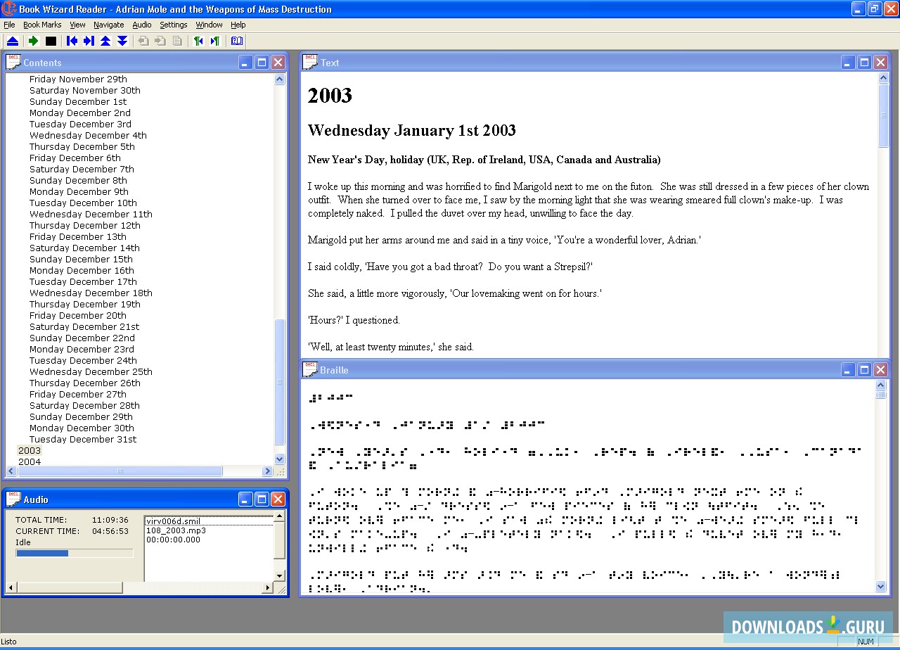 Showing The Braille Version Of Text