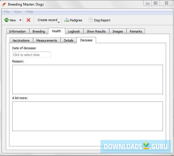 Create Record - Decease