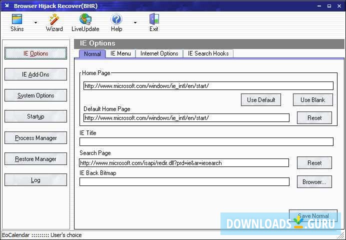 Browser Hijack Recover (BHR)