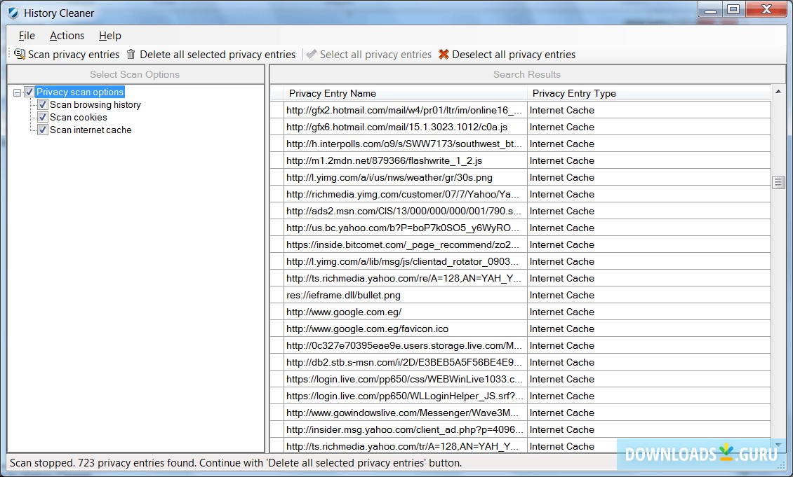 Browser History Cleaner