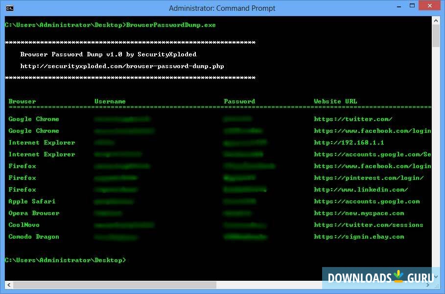 Browser Password Dump