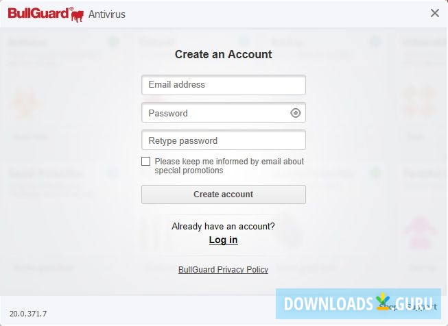 Creating an account