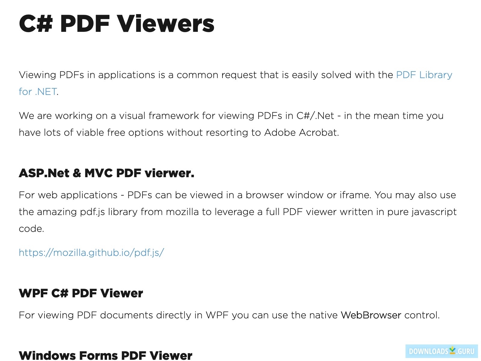 C# PDF Viewer