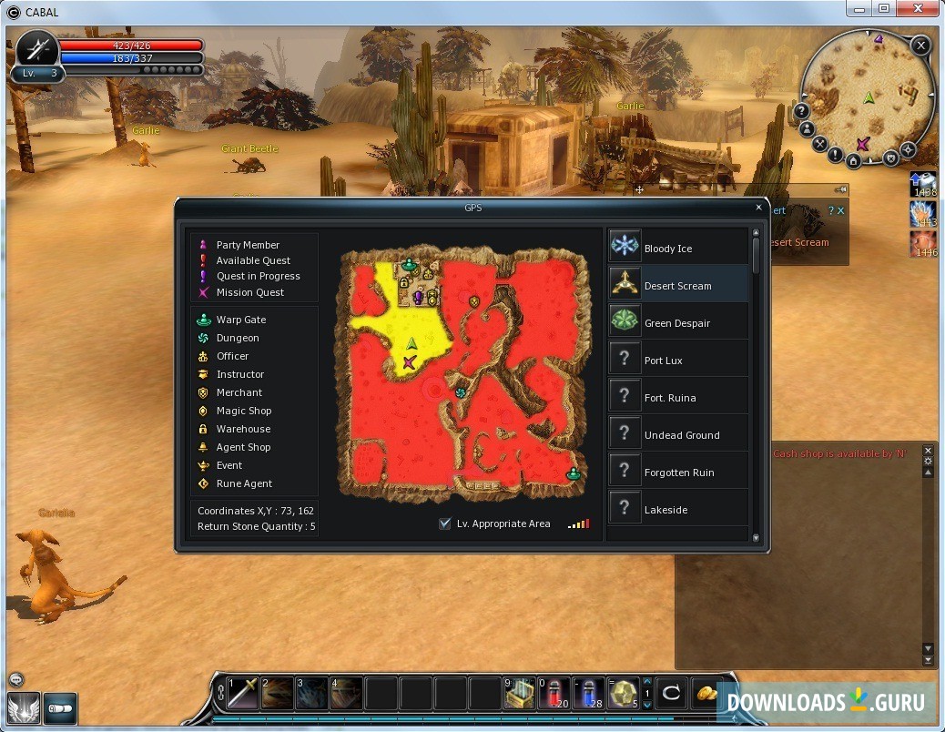 Appropriate Leveling Area