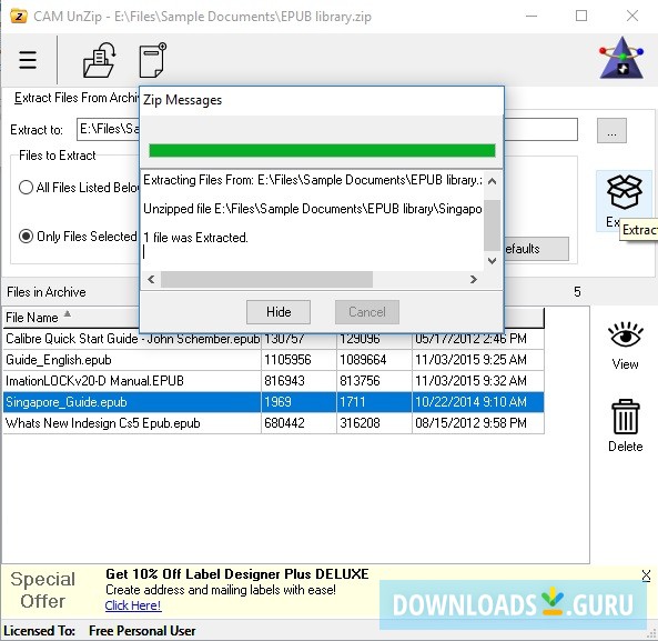 Extract Files from Archive