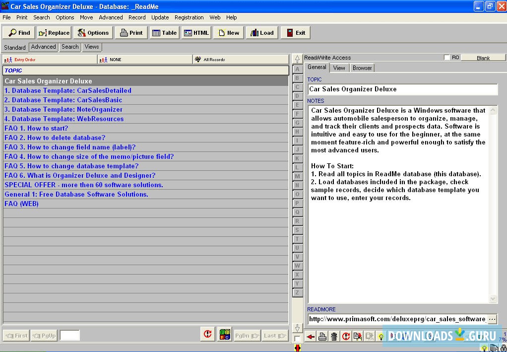 Car Sales Organizer Deluxe