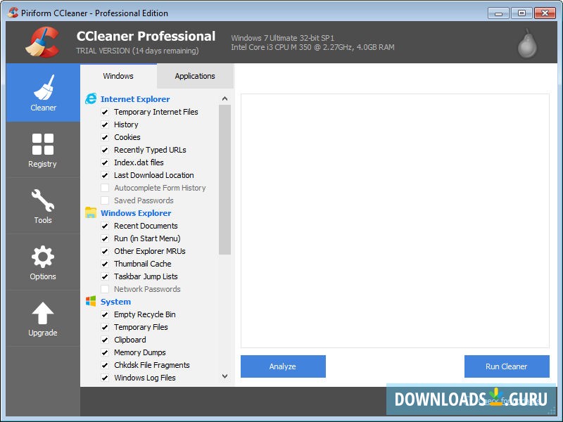 ccleaner free download for windows 7 professional 32 bit